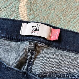 Cabi size 12 button fly dark wash jeans